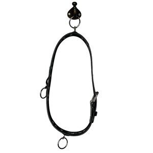 Hot Topic Men's 28 30 Black O-Ring Belt Punk Gothic Bonded Leather Vintage‎ Y2K